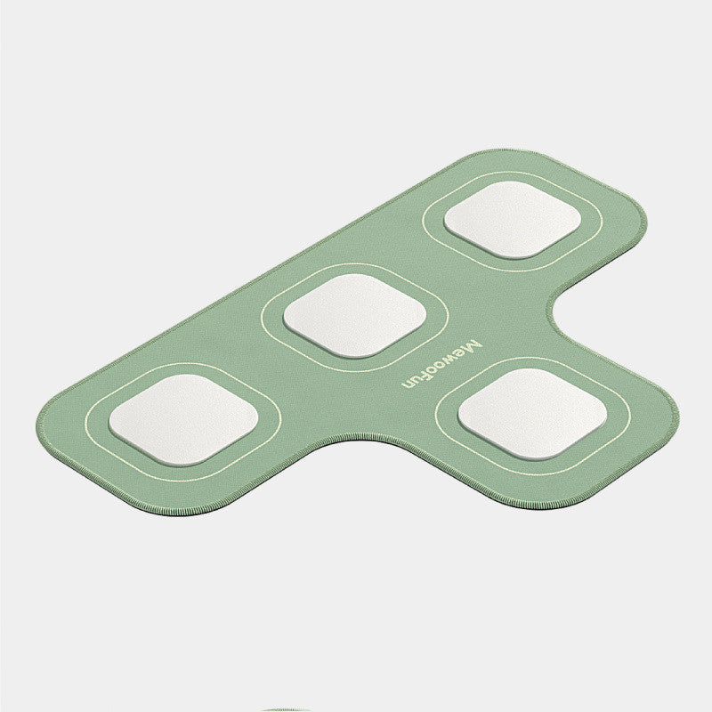 Orange Poppy green four button pet communication mat with four white buttons for training pet talking button toy