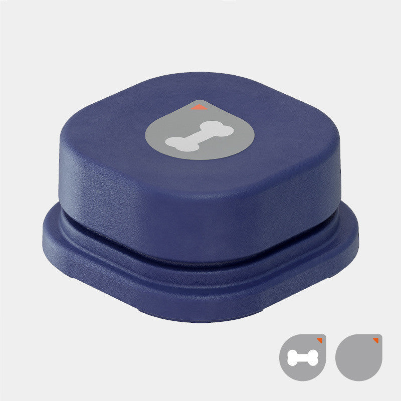 Orange Poppy navy silicone square pet talking button toy with bone icon for dog communication and training