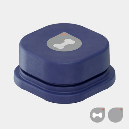 Orange Poppy navy silicone square pet talking button toy with bone icon for dog communication and training