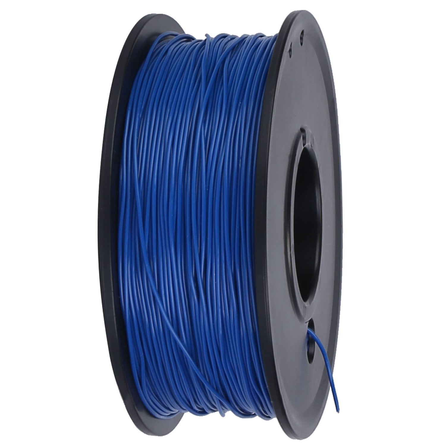 Blue spool of wire for adjustable pet boundary collar system installation and maintenance