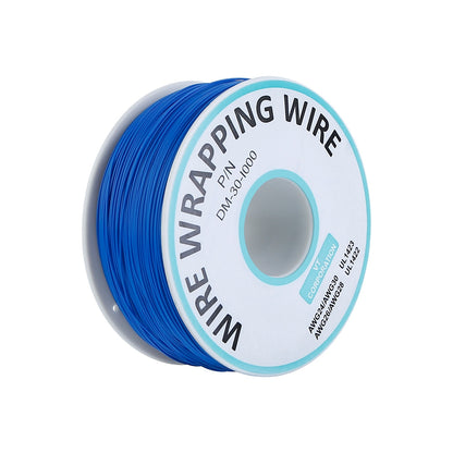 Blue Wire Wrapping Wire on a spool for electrical projects and adjustable pet boundary collar system