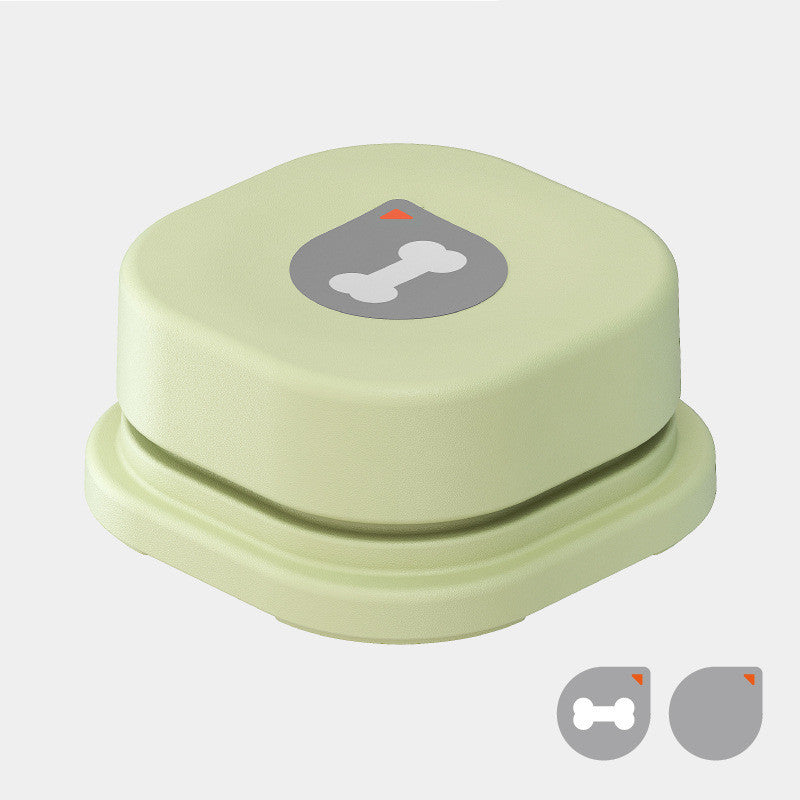 Orange Poppy pale green pet talking button toy with bone icon for pet communication training