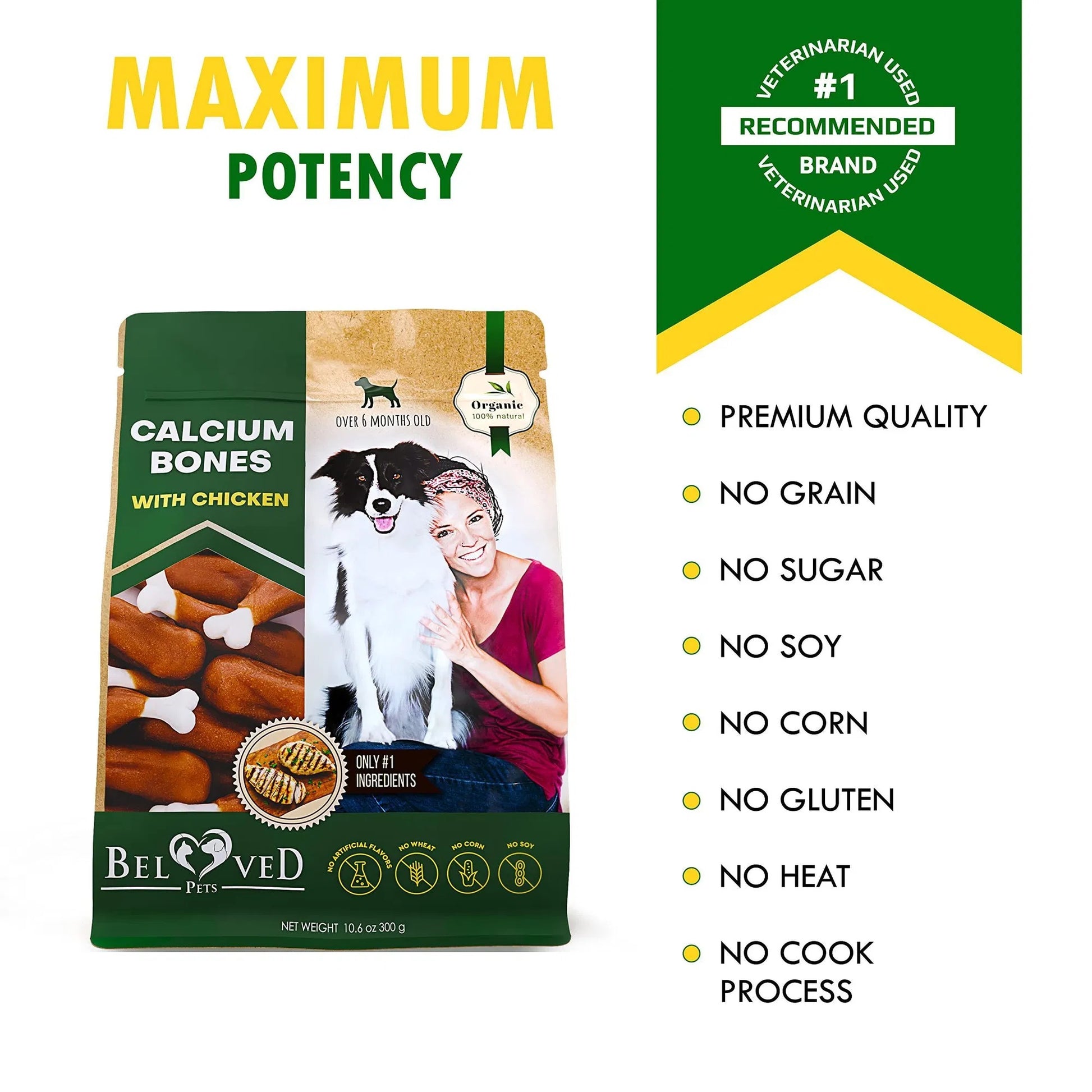Pet Haven Delights Calcium Bones with Chicken for healthy dog training treats for small and large dogs