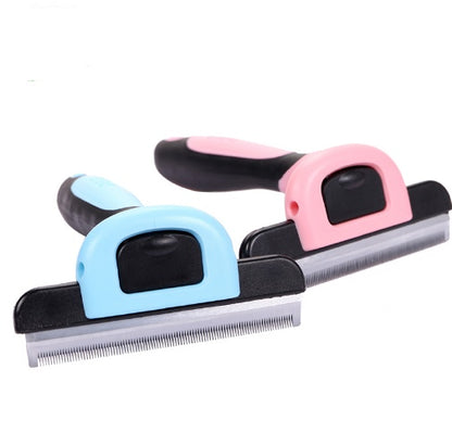 Best pet grooming tool for hair in pink and blue designs for easy pet grooming