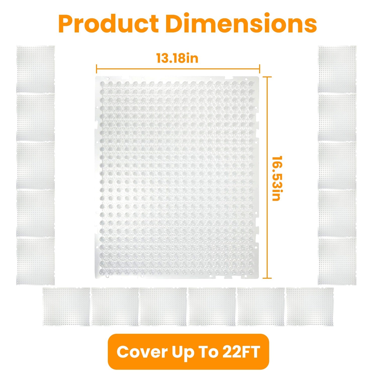 White cat deterrent mats for furniture designed to cover up to 22FT and protect surfaces from scratching