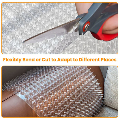 Flexible cat deterrent mats for furniture, easily cut to fit various surfaces and protect your furniture