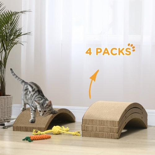Pet Haven Delights Cat Scratching Board Replacement in a set of 4 packs for playful cats