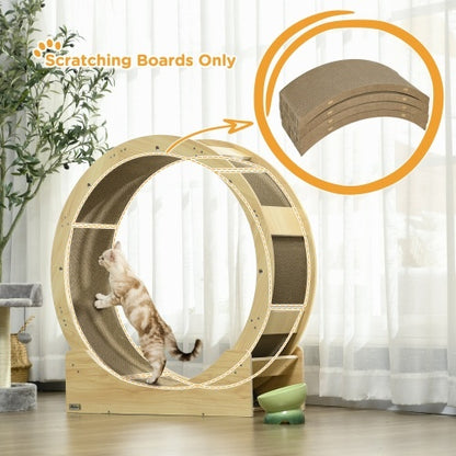 Cat scratching board replacement for Pet Haven Delights circular cat scratcher with a playful cat
