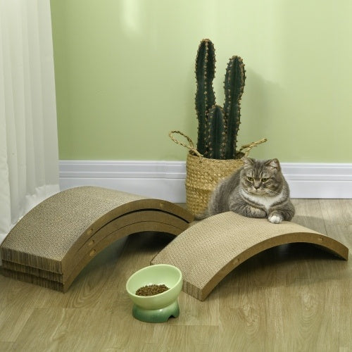 Curved cat scratching board replacement by Pet Haven Delights, perfect for indoor cats