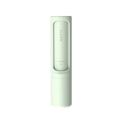 Orange Poppy pale green reusable pet hair remover brush for beds blankets upholstery handheld travel size