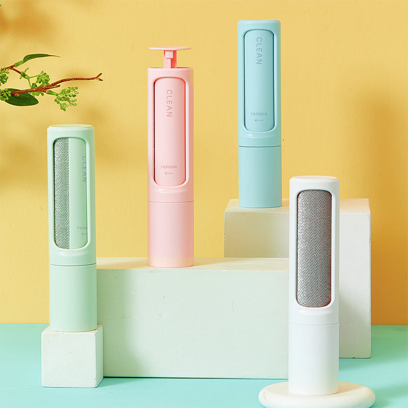 Orange Poppy pastel lint holders set of four with stands and covers reusable pet hair remover brush for upholstery