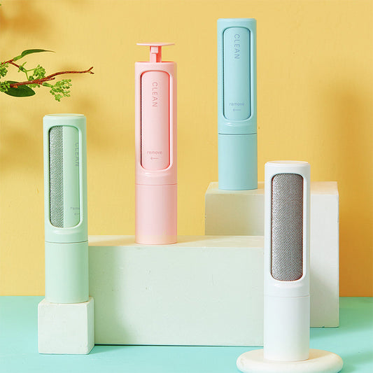 Orange Poppy pastel lint holders set of four with stands and covers reusable pet hair remover brush for upholstery