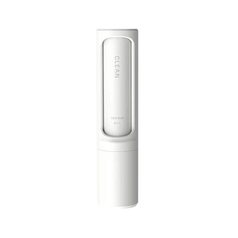 Orange Poppy reusable pet hair remover brush in white for beds and blankets with self cleaning case