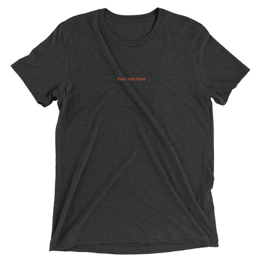Pet Treat black custom pet t-shirt with customizable text area on the front