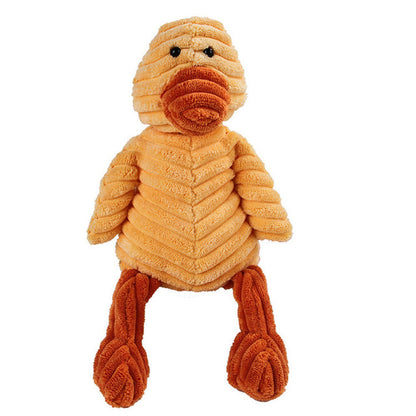 Dog teeth cleaning plush in orange duck design, perfect for playful pets and dental health