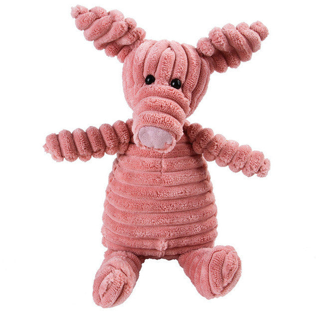 Pet Haven Delights Dog Teeth Cleaning Plush Toy in Pink for Encouraging Dental Hygiene