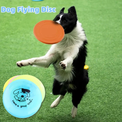 Durable silicone dog frisbee in vibrant colors for outdoor play and fetch with pets