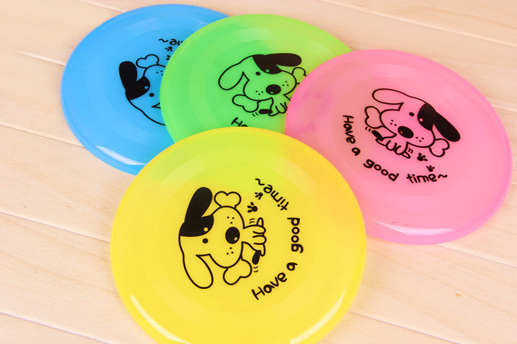 Brightly colored durable silicone dog frisbee set for fun outdoor playtime with pets