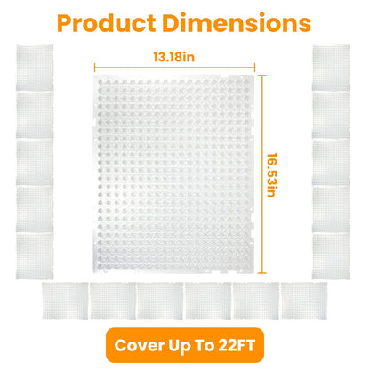 16Pcs Cat Deterrent Mats For Indoor Outdoor Use Keep Cats Dogs Away Pets 16x13in Deterrent Training Mats With Spikes 22x1FT Area