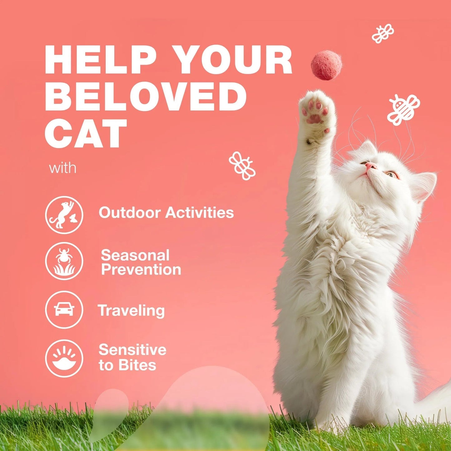 Flea Treatment For Cats Daily Oral Cat Flea And Tick Treatment Chews Chewable Kitten Flea Treatment Soft Treats For All Breeds & Ages Natural Chicken Flavor Flea And Tick Supplement For Cats