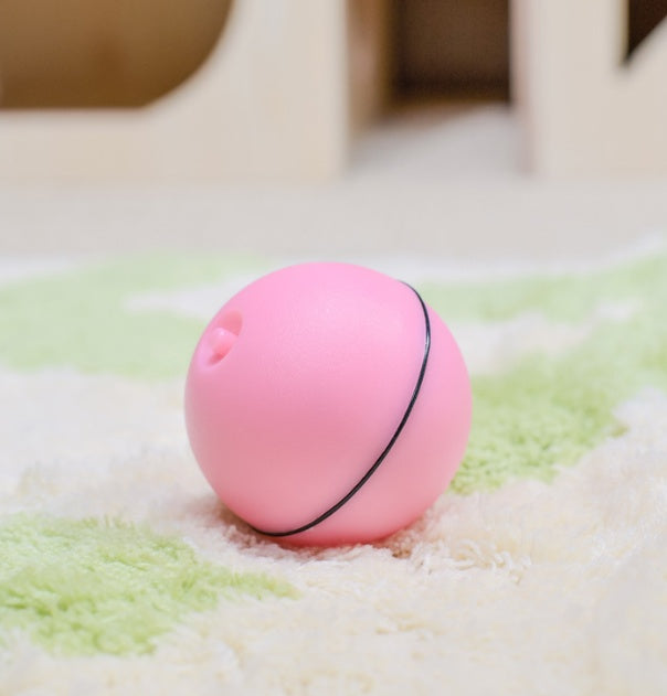 Funny motion activated cat toy in pink, designed to entertain cats with engaging movement