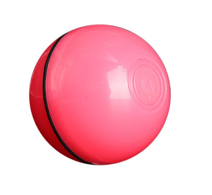 Funny motion activated cat toy in bright pink color for interactive playtime with pets