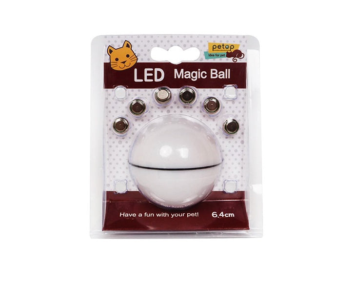 Funny motion activated cat toy in a package with LED features for playful pets