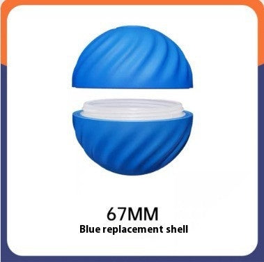Blue replacement shell for interactive dog ball toy, 67MM size for pet playtime