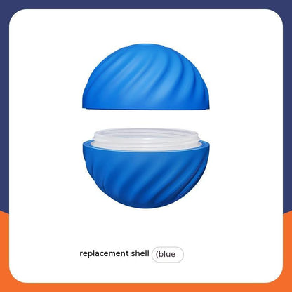 Blue replacement shell for the interactive dog ball toy designed for pet engagement and fun