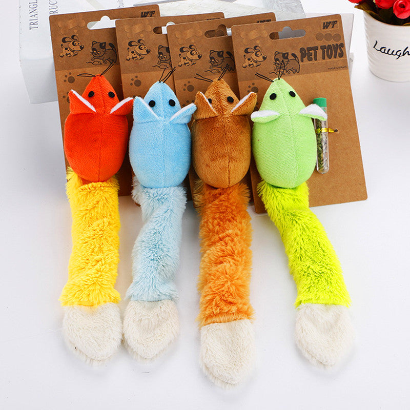 Colorful interactive mouse cat toy designed for playful engagement and feline fun