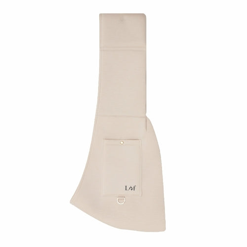 Emerald Alfie beige pet sling carrier for small dogs with front pocket and D-ring detail