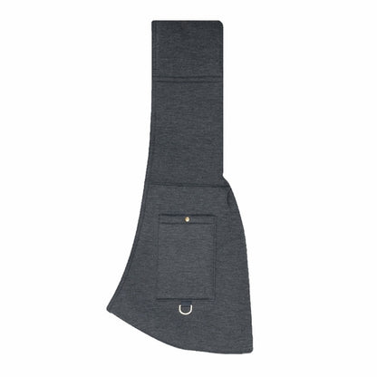 Emerald Alfie pet sling carrier for small dogs in dark gray with pocket and metal ring