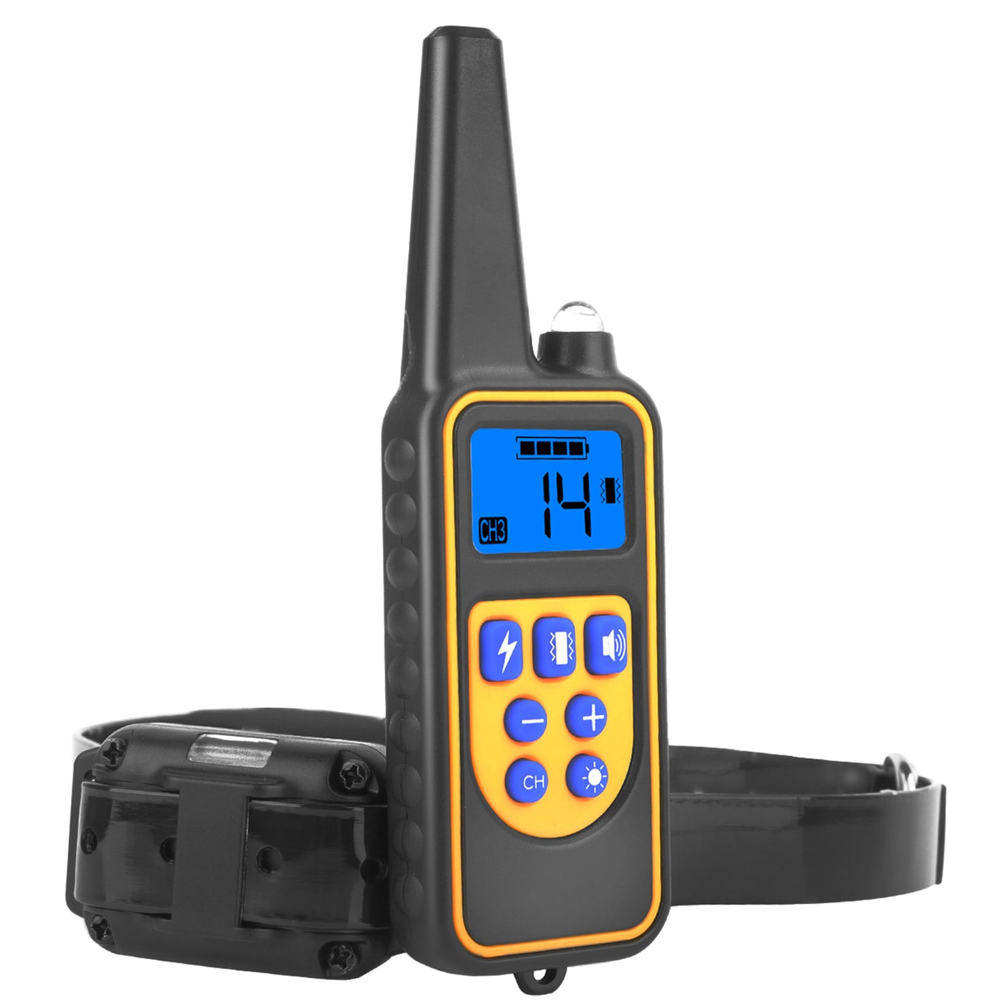 Long range dog collar 875 yards with handheld remote and LCD display for easy training and communication