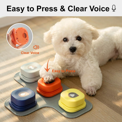 Pet Haven Delights dog talking buttons with easy to press design and clear voice feature for interactive play