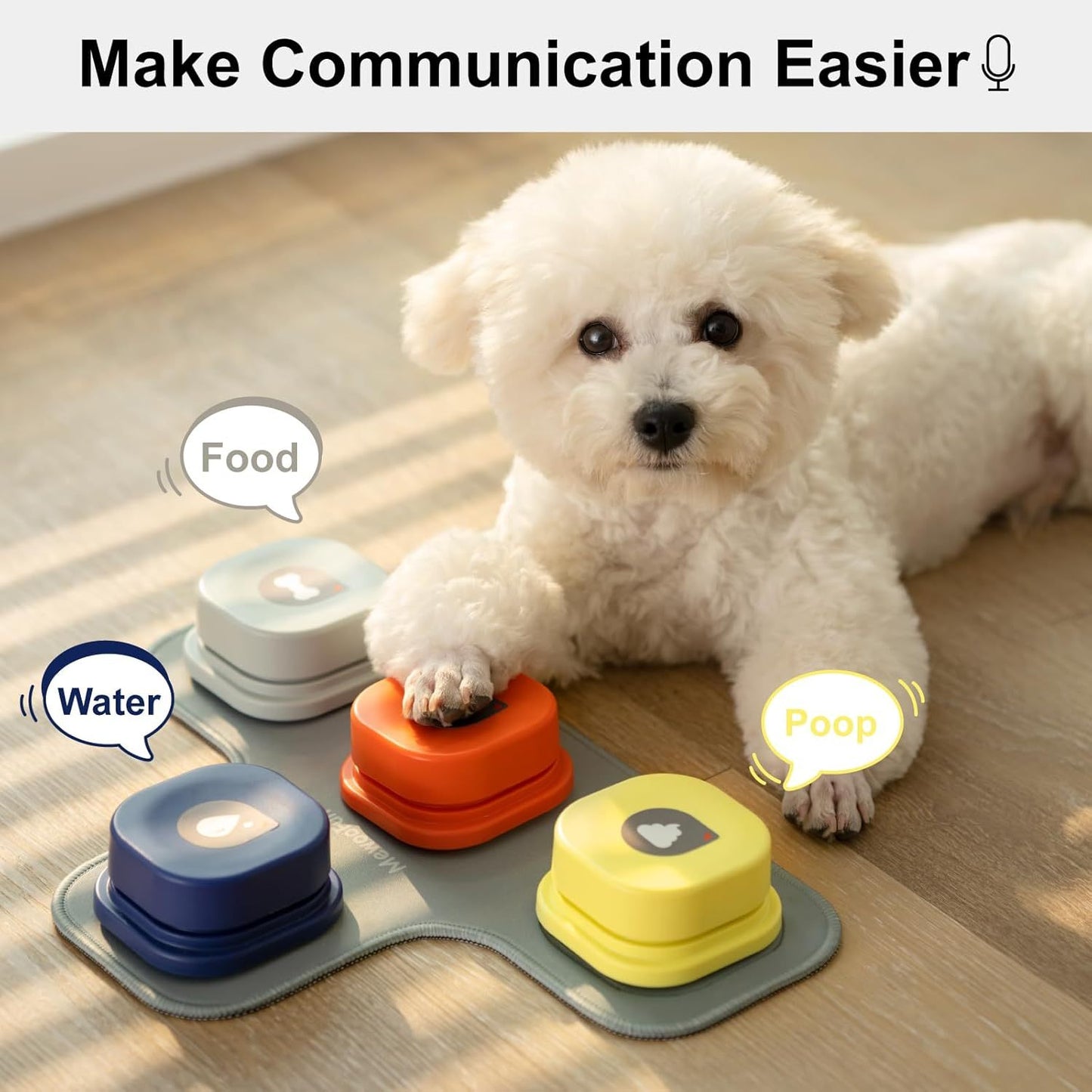 Pet Haven Delights dog talking buttons set with customizable audio buttons for easy pet communication