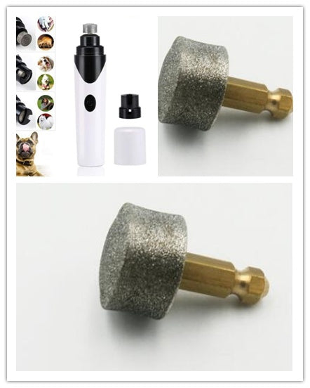 Orange Poppy electric pet nail clippers handheld white grinder with diamond bit and protective cap for cats dogs