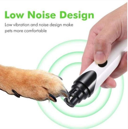 Orange Poppy electric pet nail clippers low noise rotary grinder trimming dog paw nails