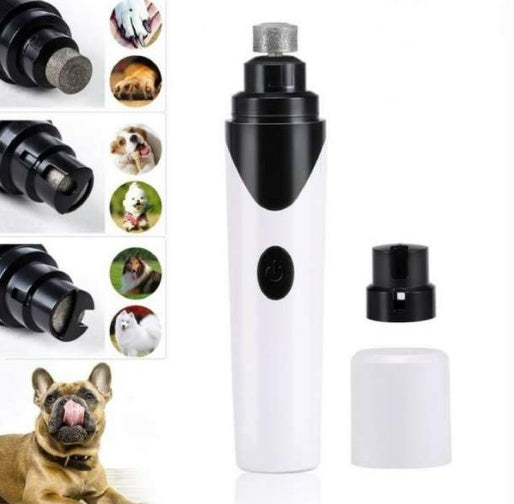 Orange Poppy white and black pet nail grinder with attachments for dogs and cats electric pet nail clippers