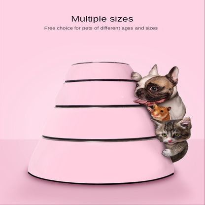 Orange Poppy pink nested pet bowls in multiple sizes with cat dog and hamster, large stainless steel dog bowls
