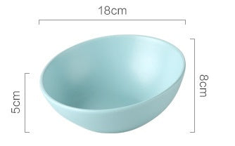 Orange Poppy light blue sloped pet feeding bowl 18cm diameter 8cm depth plastic for small pets durable pet feeding supplies