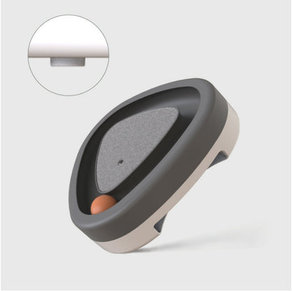 Orange Poppy smart electric cat toy interactive rolling ball device in gray beige for playful indoor cats