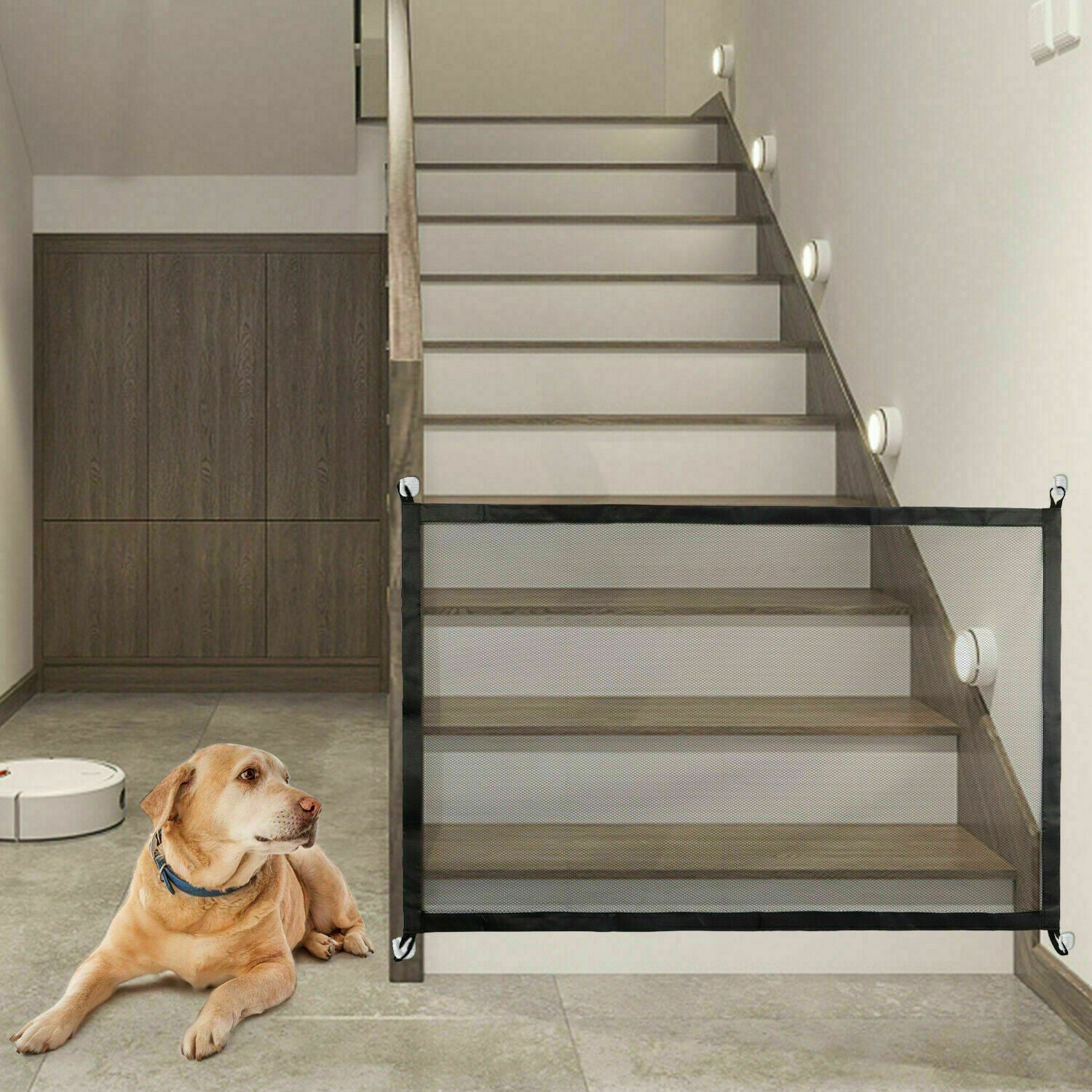 Pet Haven Delights pet safety gate for stairs designed to keep pets secure and safe around stairways