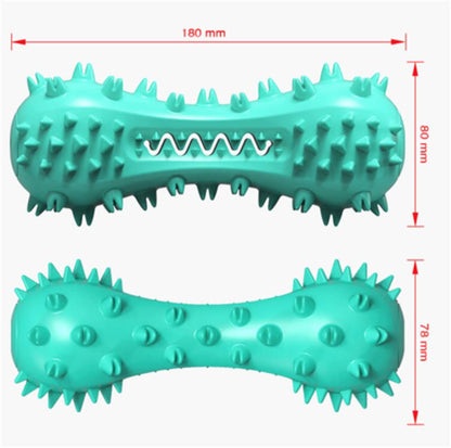 Orange Poppy teal peanut shaped spiky chew with grooves for dental care durable dog teeth cleaning toy