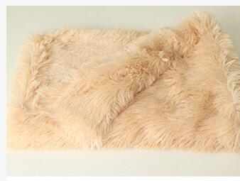 Orange Poppy beige faux fur pet blanket folded plush soft pet blankets for dogs and cats