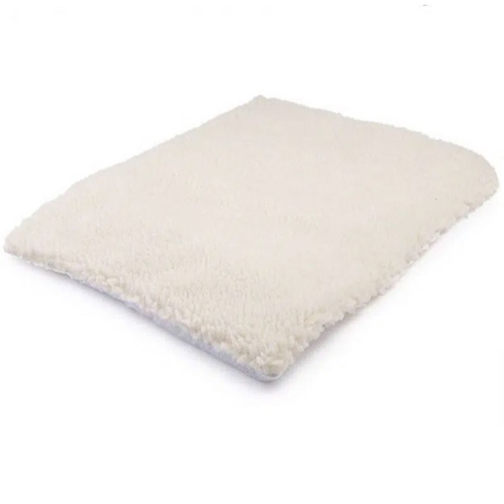 Yellow Pandora soft white self warming pet mat with plush fabric for cozy pet comfort