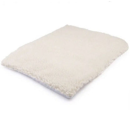 Yellow Pandora soft white self warming pet mat with plush fabric for cozy pet comfort